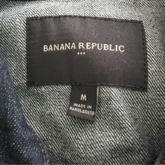 Banana Republic Men’s Trucker Jean Jacket size M - Picture 5 of 6